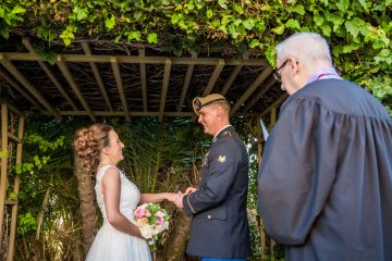 Elopement Ceremony Traditions Military Couple