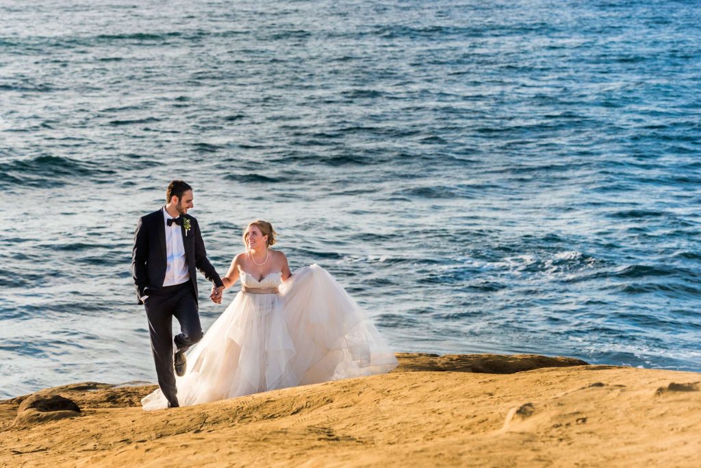 elopement photographer beach wedding couple